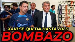 💣 INCREÍBLE 💣 XAVI SE QUEDA EN EL BARÇA HASTA 2025 TRAS UNA REUNIÓN CON LAPORTA Y DECO | MAÑANA MÁS