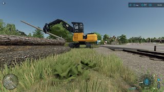 Logging Simulator 2022 | CAT 325D FM Stacking wood