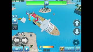 Getting the Cruise Ship In Shark Bite 2 #quack #quackboss #shortsvideo