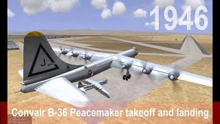 Il-2 Sturmovik: Convair B-36 Peacemaker takeoff and landing