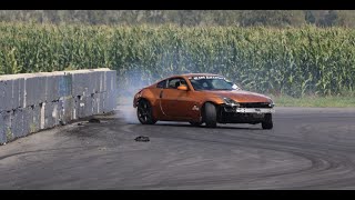 Nissan 350z Drifting at Genesis Massive Evergreen Drift Park New Zealand