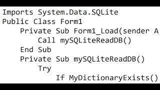 VS 2019 VB.Net connection string to SQLite v3 database English dictionary - WordyPuzzles™