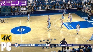 PS3 NCAA Basketball 10 in 4k PC RPCS3 Emulator NCAA 10 demo