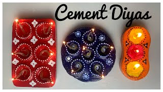 Cement Diyas | Diwali Decoration At Home | How To Make Cement Diyas At Home