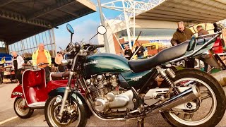 KICK-START VELOCETTE & SIATA TORINO Cucciolo Bike REV-UP Exhaust Sounds at KEMPTON PARK Autojumble