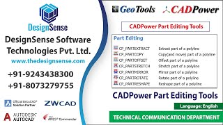 CADPower Part Edit Tools for polylines - COPY, EXTRACT, RESHAPE, STRETCH, ROTATE and MIRROR