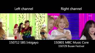 Girls' Generation - Party [LIVE MR comparison]