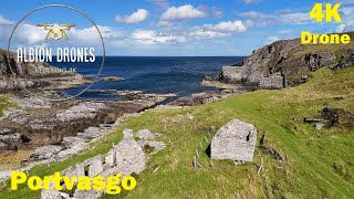 A blustery day at Portvasgo, Talmine, Sutherland - DJI AIR3 4K