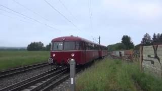 PEF-Schienenbus am 29.5.16 bei Unterfürberg vom Hafen Richtung Fürth