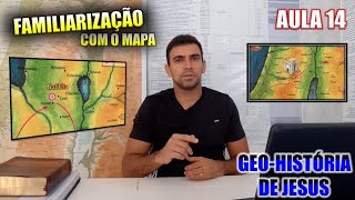 Reconhecendo um mapa da terra de Israel, com locais por onde Jesus andou