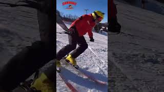 Ski Transition in Steeper Slope #adrenaline #shorts