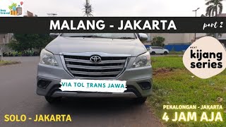 TRIP KIJANG INNOVA MALANG-SOLO-JAKARTA, LEBIH IRIT BENSIN DAN TOL. TOL TRANS JAWA DAN JALUR SELATAN