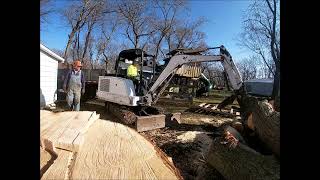 Bucking Logs, Maxing Out The Mini Loading, And Dump Truck Mudding