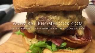 Welsh Rarebit Cheeseburger with bacon lattice, seen on episode 1 of Britain’s Best Home Cook