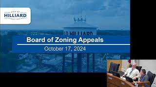 Board of Zoning Appeals - Oct 17 2024