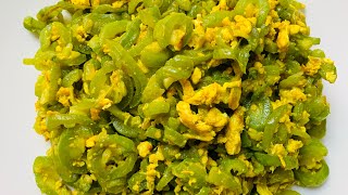 Dim chichinga Bhaji  || snake gourd with eggs