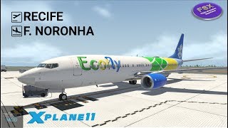 [*** XPLANE11 ***] 737-800 Ecofly Virtual  | Recife ✈ F. Noronha