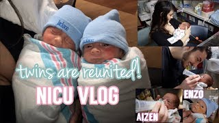 TWINS ARE REUNITED!! | NICU VLOG | Visiting the boys