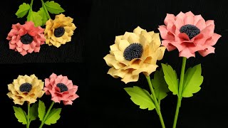 Paper flowers, how to make easy flower, diy paper flowers, craft flower, paper flower craft ideas