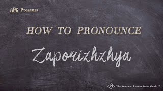 How to Pronounce Zaporizhzhya (Real Life Examples!)