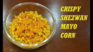 How to prepare Crispy Corn with Shezwan Mayo sauce - Evening Snacks recipe / Chatpata crispy corn