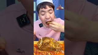 Mukbang kepala kambing super cepat 🐐🤤 #먹방 #asmr #mukbang