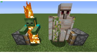 Zombie + iron golem  = ??? Minecraft