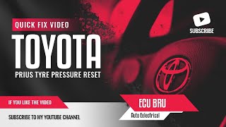 Toyota Prius tyre pressure reset