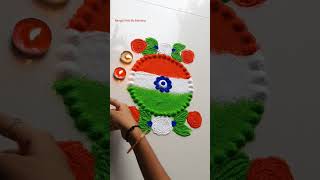 🇮🇳Coming soon 15 August rangoli design very easy🇮🇳 #colourfultraditionalrangolieasy #rangoli #art