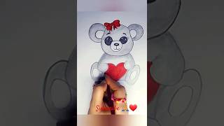 how to draw a cute Teddy bear 🧸 #drawing #cutedrawing #howtodraw #shortsvideo #shorts