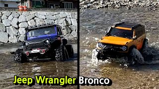 Jeep Wrangler Rubicon scx10 ii, 1/10 HB R1001 BRONCO off-road adventure,  지프 랭글러 루비콘, epic 23-11