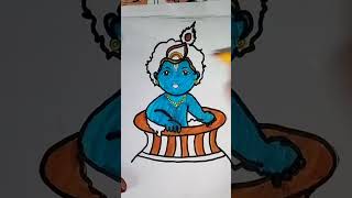 Jai Shri Krishna Draw and colour 🎨#trending #drawing #art #shorts #viralvideo #viralshort #viral