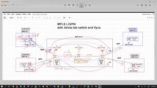 MPLS Layer three VPN routing with Arista and Vyos