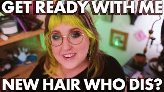 GRWM  |  It was time for a change so NEW HAIR WHO AM I??