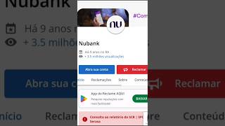 RECLAMAÇÕES DO NUBANK! RECLAME AQUI! #viral #investidor #dinheiro #nubank