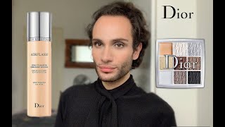 DIOR BACKSTAGE AIRFLASH Spray foundation || DIOR BACKSTAGE - CUSTOM EYE PALETTE Review