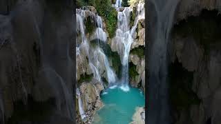 MOST BEAUTIFUL PLACE in the WORLD! Kuang Si Falls, Laos #shorts