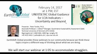 EarthShift Global Brown Bag Webinar | UNEP/SETAC Global Guidance for LCIA Indicators