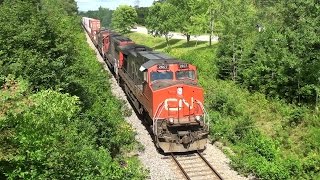 CN 2607 West, Overhead In Hampton, New Brunswick 08-10-2014