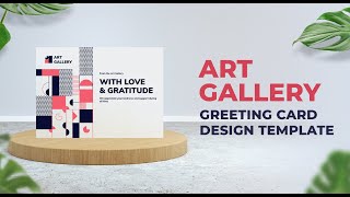 Art Gallery Greeting Card Design Template