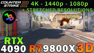 Counter-Strike 2 | RTX 4090 | Ryzen 7 9800X3D | 4K - 1440p - 1080p - Stretched | Max & Low Settings