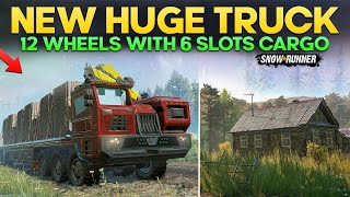 New Huge Truck 12x12 with 6 Slots for Cargo in SnowRunner You Need to Try