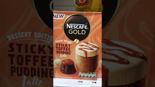 NESCAFE GOLD STICKY TOFFEE PUDDING LATTE #shorts #short #nescafe #gold #toffee #pudding #latte #asmr