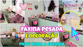 FAXINA E DECORAÇÃO NA 🏡 COZINHA FOFA FAXINA PESADA FICOU TUDO LINDO 🥰 RECEBIDO FOFO SHOPEE