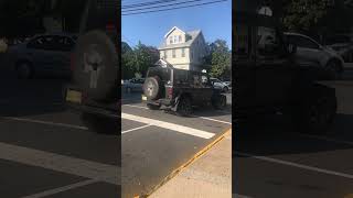 Jeep with Punisher tire cover Bergen Avenue, Kearny, New Jersey10/7/24