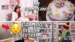 MI VIDA EN USA 🇺🇸| CELEBRÓ MI CUMPLEAÑOS 🎁 JAMÁS PENSE HACER ESTO CON MI CABELLO