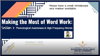 Word Study PD