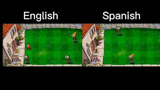 Plants vs zombies game over screen (English Vs Spanish Comparision)