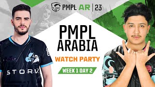 [URDU] Watch Party 2023 PMPL Arabia W1D2 | Who will top the overall standings?