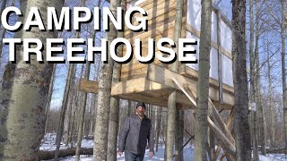 Building A Treehouse And Camping For The Night